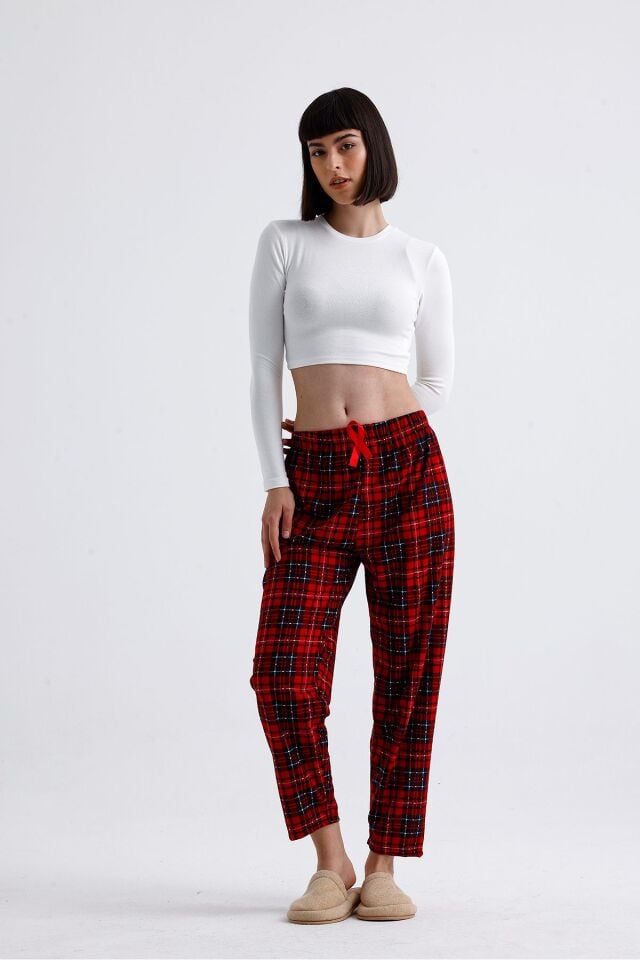 Kadife Tam Kalıp Pijama